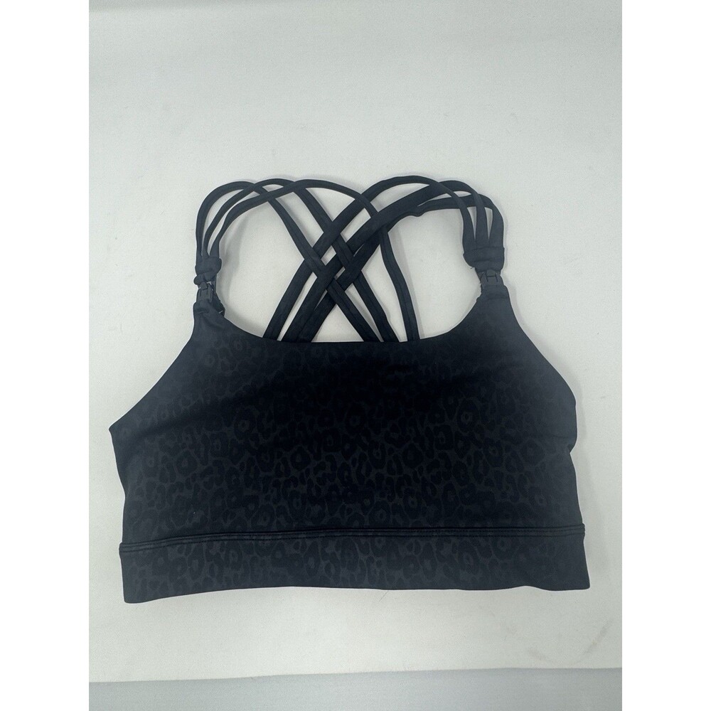 Sweat and Milk Chloé 4 Running Nursing & Pumping Sports Bra Sz Small Blk Cheetah
